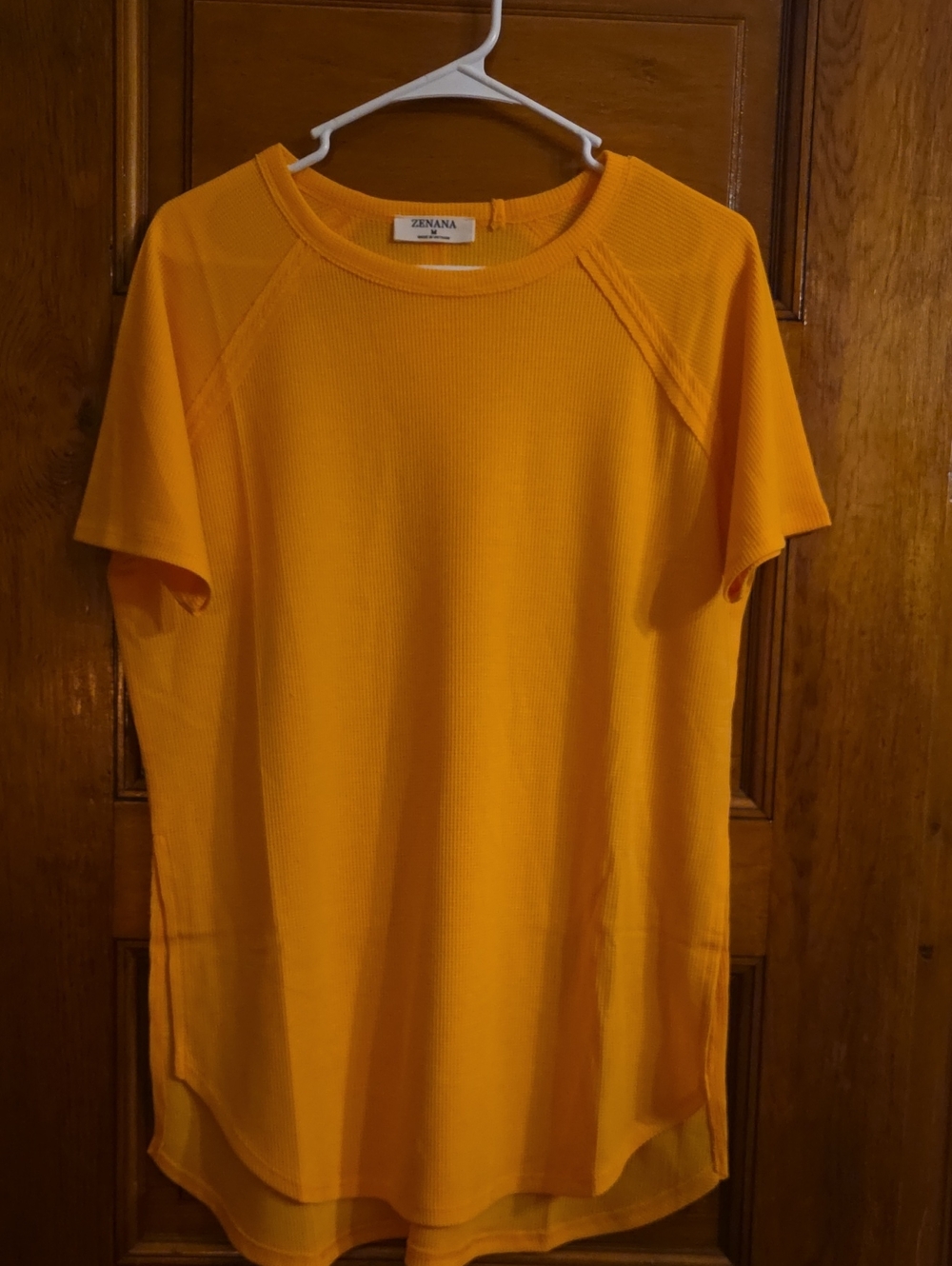 Zenana Waffle Knit Relaxed Fit Tee